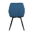 KICK KARL Velvet Dining Chair - Dark Blue