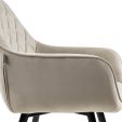 KICK KARL Velvet Dining Chair - Champagne