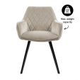 KICK KARL Velvet Dining Chair - Champagne