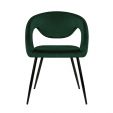 Kick Lenn Dining Chair - Velvet - Dark Green