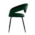 Kick Lenn Dining Chair - Velvet - Dark Green