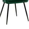 Kick Lenn Dining Chair - Velvet - Dark Green