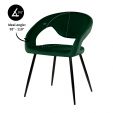 Kick Lenn Dining Chair - Velvet - Dark Green