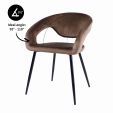 Kick Lenn Dining Chair - Velvet - Taupe