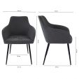 Kick Dining Chair Maud - Dark Grey