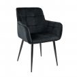 Kick Rev Dining Chair - Velvet - Black