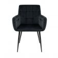 Kick Rev Dining Chair - Velvet - Black