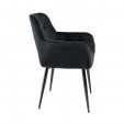Kick Rev Dining Chair - Velvet - Black