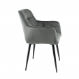 Kick Rev Dining Chair - Velvet - Dark Grey