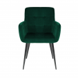 Kick Rev Dining Chair - Velvet - Dark Green