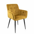 Kick Rev Dining Chair - Velvet - Gold