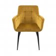 Kick Rev Dining Chair - Velvet - Gold