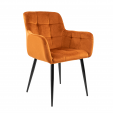Kick Rev Dining Chair - Velvet - Orange