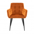 Kick Rev Dining Chair - Velvet - Orange