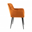 Kick Rev Dining Chair - Velvet - Orange