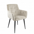 Kick Rev Dining Chair - Velvet - Champagne