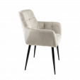 Kick Rev Dining Chair - Velvet - Champagne