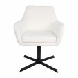 Kick dining chair Viktor Boucle - White