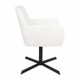 Kick dining chair Viktor Boucle - White