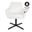 Kick dining chair Viktor Boucle - White