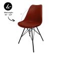 KICK LUUK Metal Bucket Chair - Red