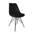 KICK Velvet Bucket Chair - Black - Black