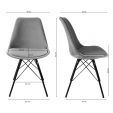 KICK Velvet Bucket Chair - Grey - Grey
