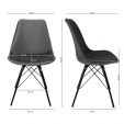 KICK Velvet Bucket Chair - Dark Grey - Dark Grey