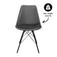 KICK Velvet Bucket Chair - Dark Grey - Dark Grey