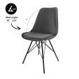 KICK Velvet Bucket Chair - Dark Grey - Dark Grey