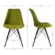 KICK Velvet Bucket Chair - Green - Green