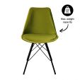 KICK Velvet Bucket Chair - Green - Green