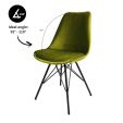 KICK Velvet Bucket Chair - Green - Green