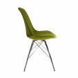 Kick Velvet Bucket Chair - Green