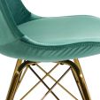 KICK Velvet Bucket Chair Mint Green - Gold Frame - Mint Green