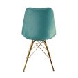 KICK Velvet Bucket Chair Mint Green - Gold Frame - Mint Green