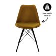 KICK Velvet Bucket Chair - Gold - Gold