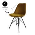 KICK Velvet Bucket Chair - Gold - Gold