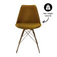 KICK Velvet Bucket Chair Gold - Gold Frame - Gold