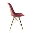 KICK Velvet Bucket Chair Pink - Gold Frame - Pink