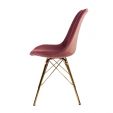 KICK Velvet Bucket Chair Pink - Gold Frame - Pink