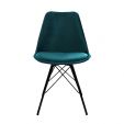 KICK Velvet Bucket Chair - Blue - Blue