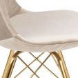 KICK Velvet Bucket Chair Champagne - Gold Frame - Champagne