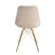 KICK Velvet Bucket Chair Champagne - Gold Frame - Champagne