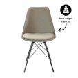 KICK Velvet Bucket Chair - Taupe - Taupe