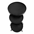 Kick coffee table Job set of 3 round - Black