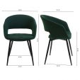 KICK DEAN Dining Chair - Dark Green