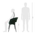 KICK DEAN Dining Chair - Dark Green