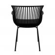 Set of 6 Kick Otis Garden Chair - Black