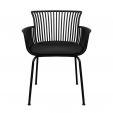 Set of 6 Kick Otis Garden Chair - Black